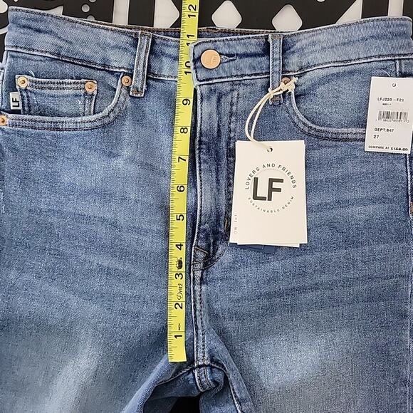 Lovers + Friends Womens Mason High Rise Skinny Cropped Denim Jeans in Miramar 27 - Picture 14 of 16